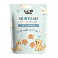 All Too Good  Mini Paws Freeze-Dried Treats Lamb w/Wolfberry 54g, ATG-MP-104, cat Treats, All Too Good, cat Food, catsmart, Food, Treats